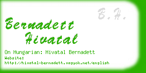 bernadett hivatal business card